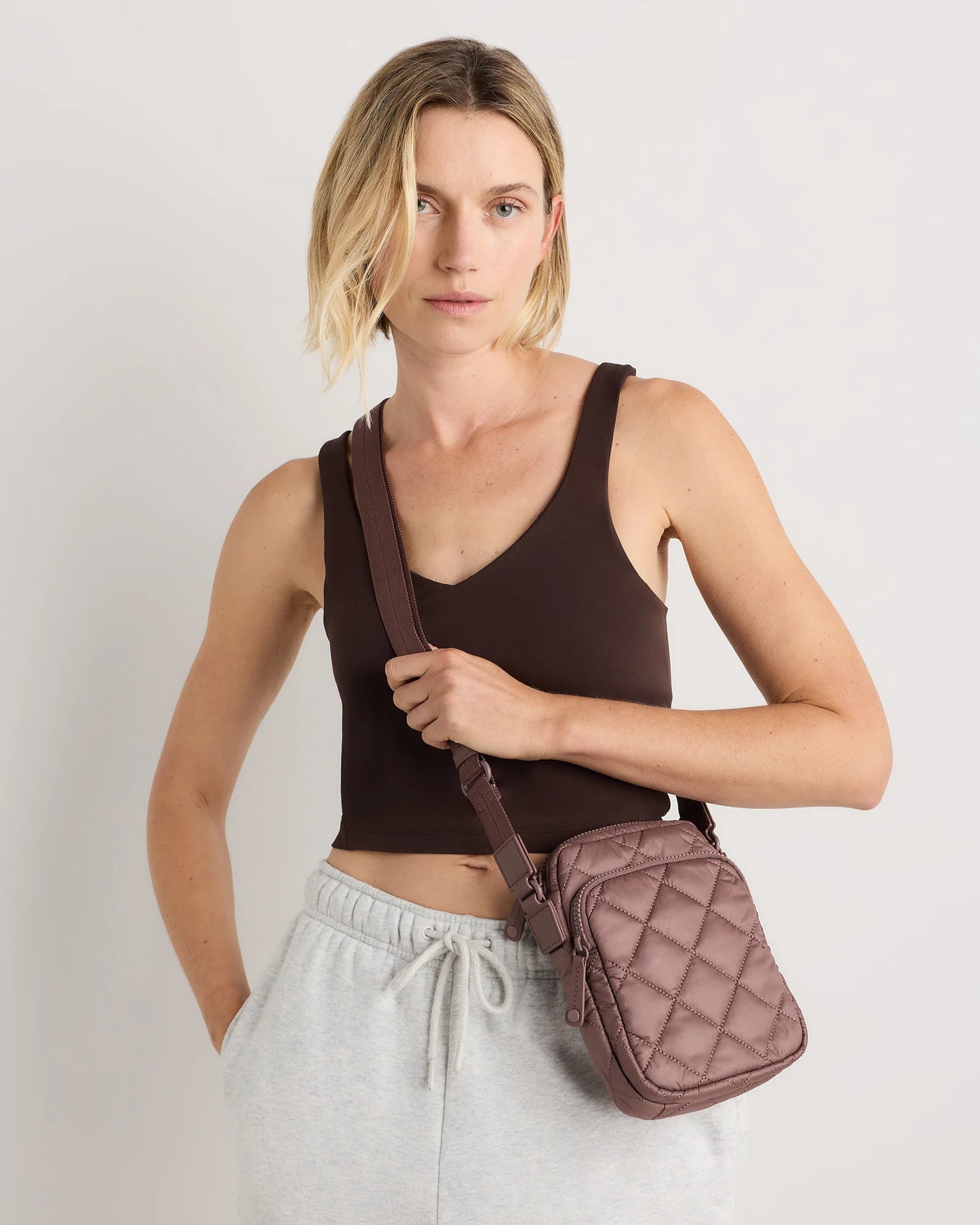 Transit Quilted Phone Crossbody - One Size / Navy