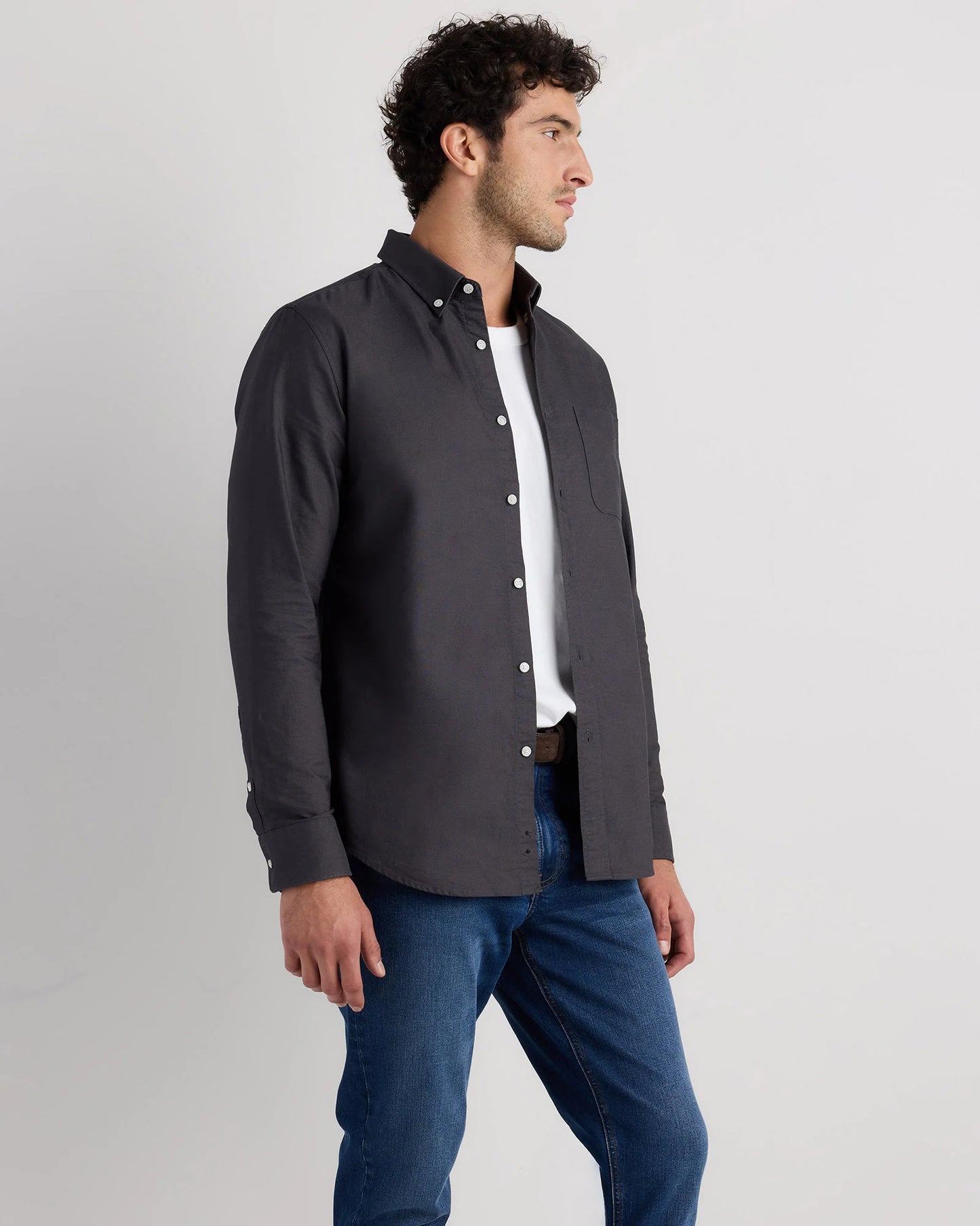 100% Organic Cotton Oxford Shirt - XS / Light Pink Stripe