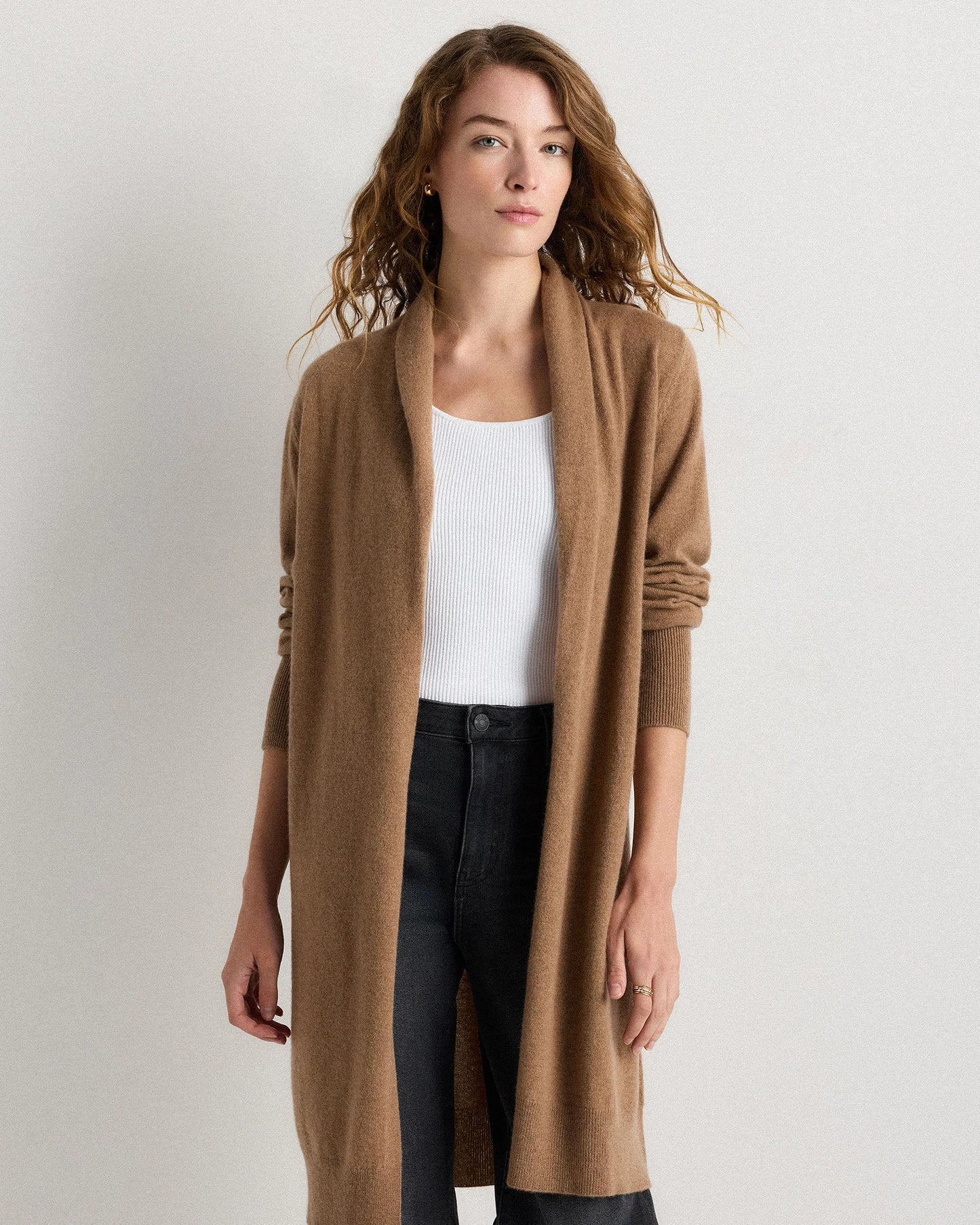 Mongolian Cashmere Duster Cardigan Sweater - XS / Oatmeal