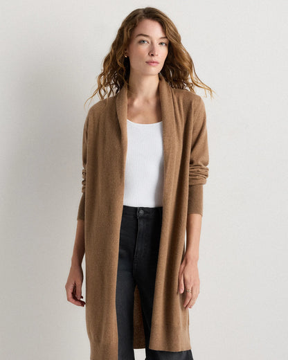 Mongolian Cashmere Duster Cardigan Sweater - XS / Oatmeal