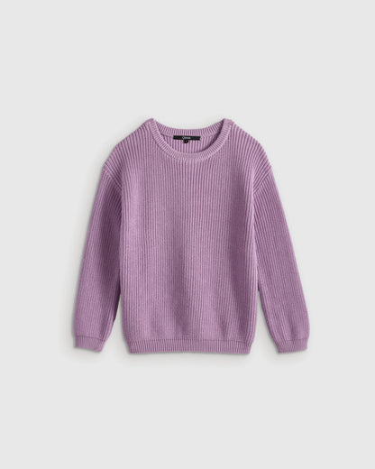 100% Organic Cotton Fisherman Tunic Sweater - 6 / Oatmeal