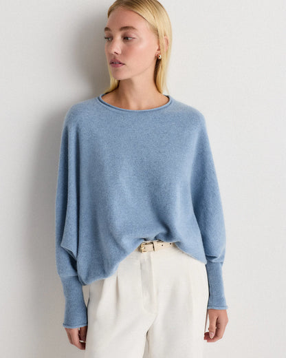 Mongolian Cashmere Batwing Sweater - S/M / Black