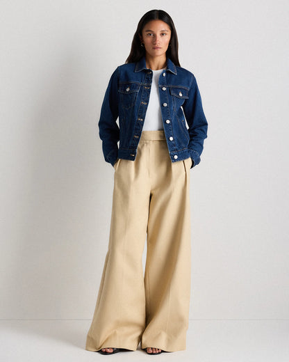 100% Organic Cotton Denim Jacket - XS / Indigo Blue