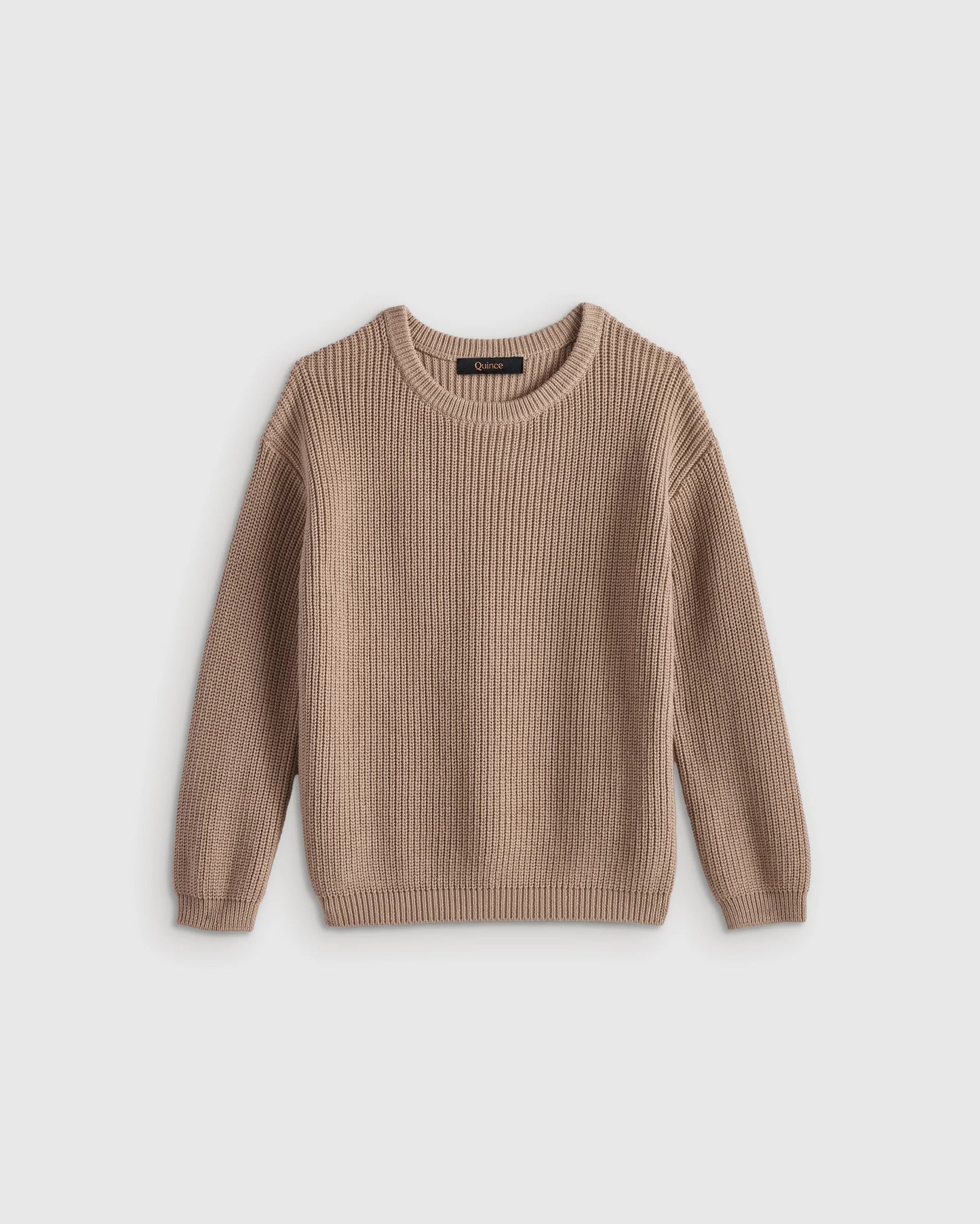 100% Organic Cotton Fisherman Tunic Sweater - 6 / Oatmeal