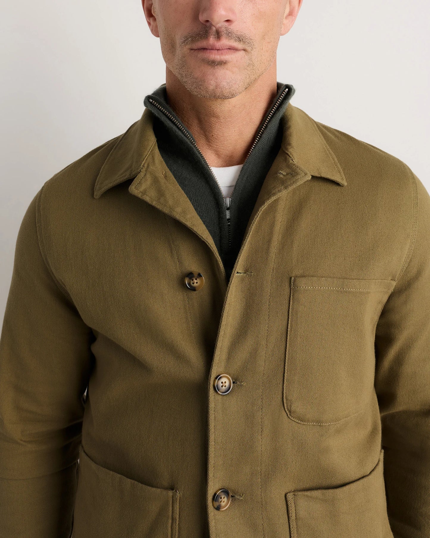 Organic Comfort Stretch Chore Jacket - XS / Vanilla