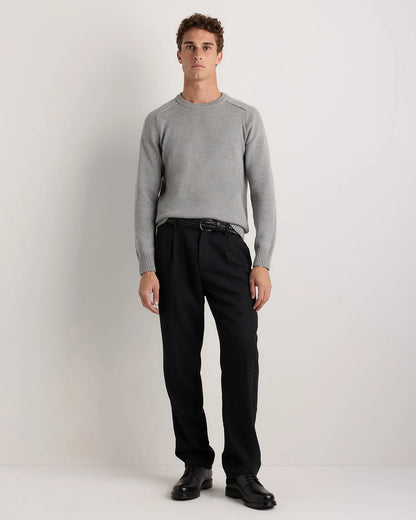 100% Organic Cotton Crewneck Sweater - S / Speckled Beige