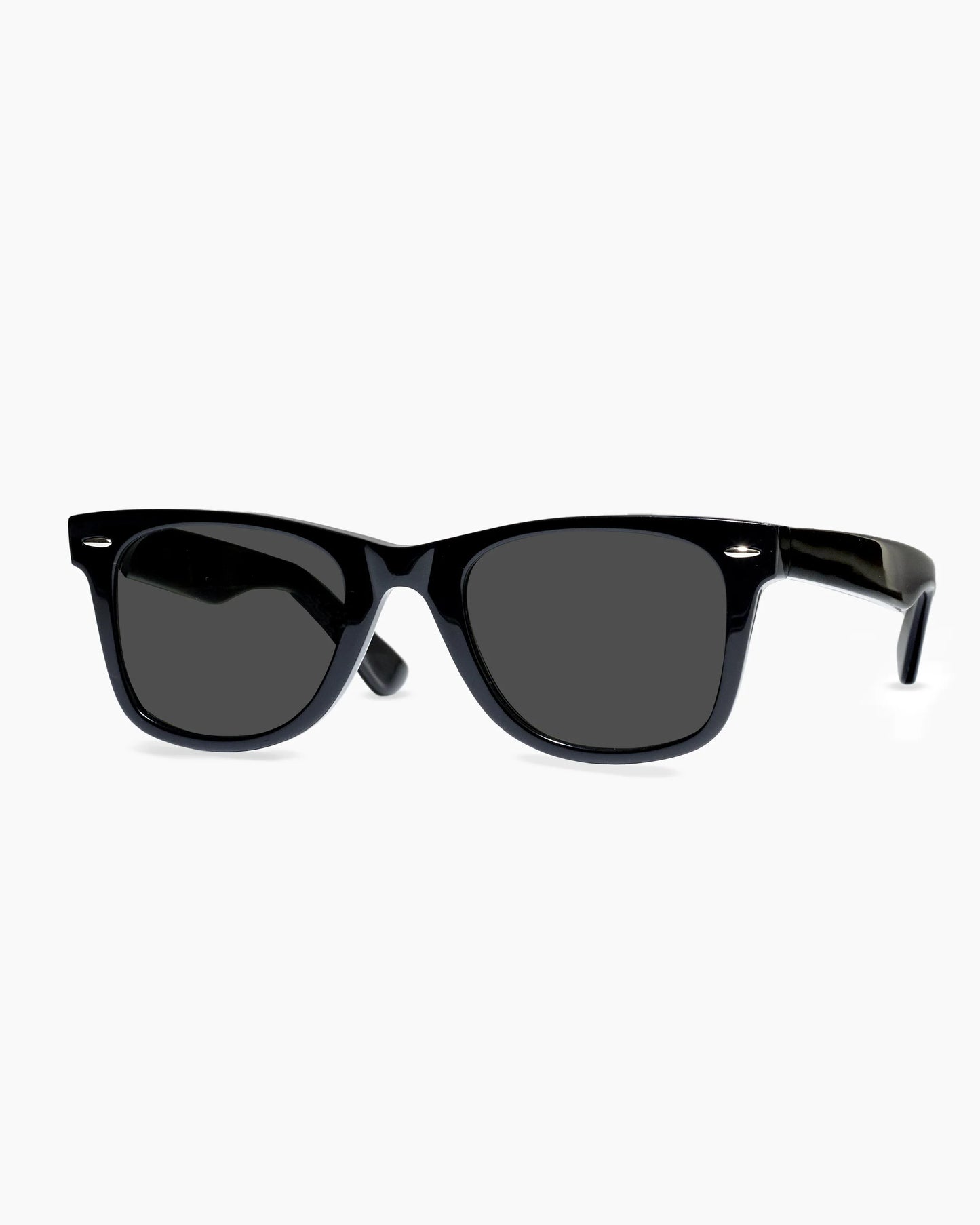 Walker Polarized Acetate Sunglasses - One Size / Clear Slate with Grey lens