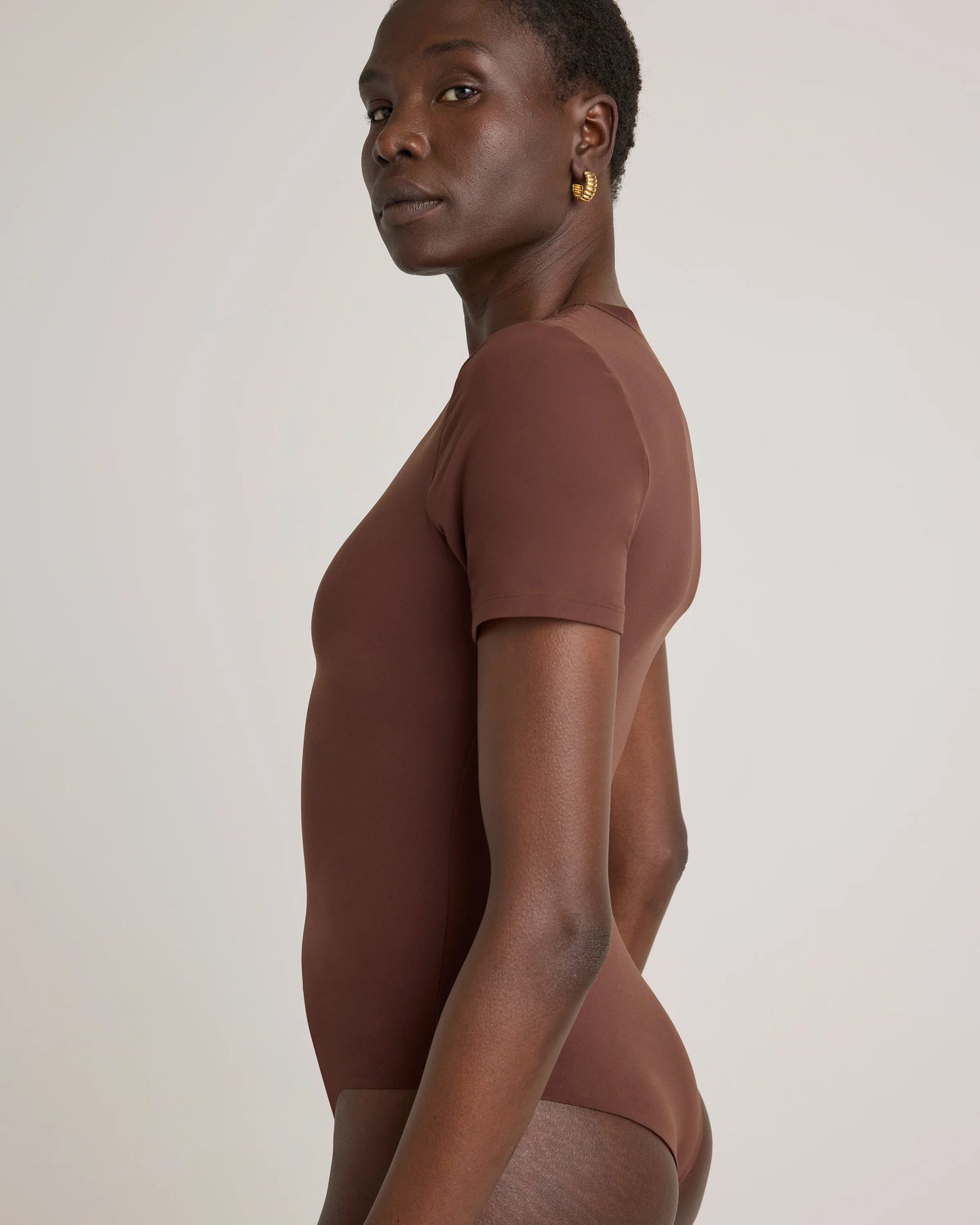 Second Skin T-Shirt Bodysuit - XS / Sand