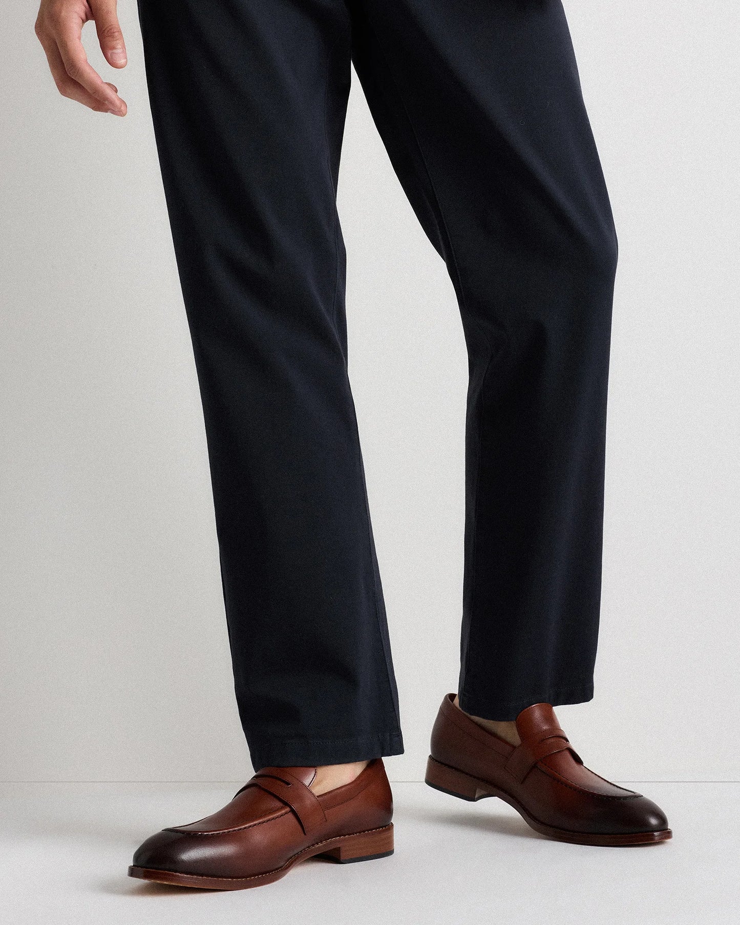 Calfskin Leather Penny Loafer - 7 / Brunette
