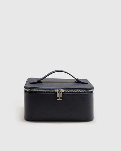 Italian Leather Travel Cosmetic Case - One Size / Garnet Red