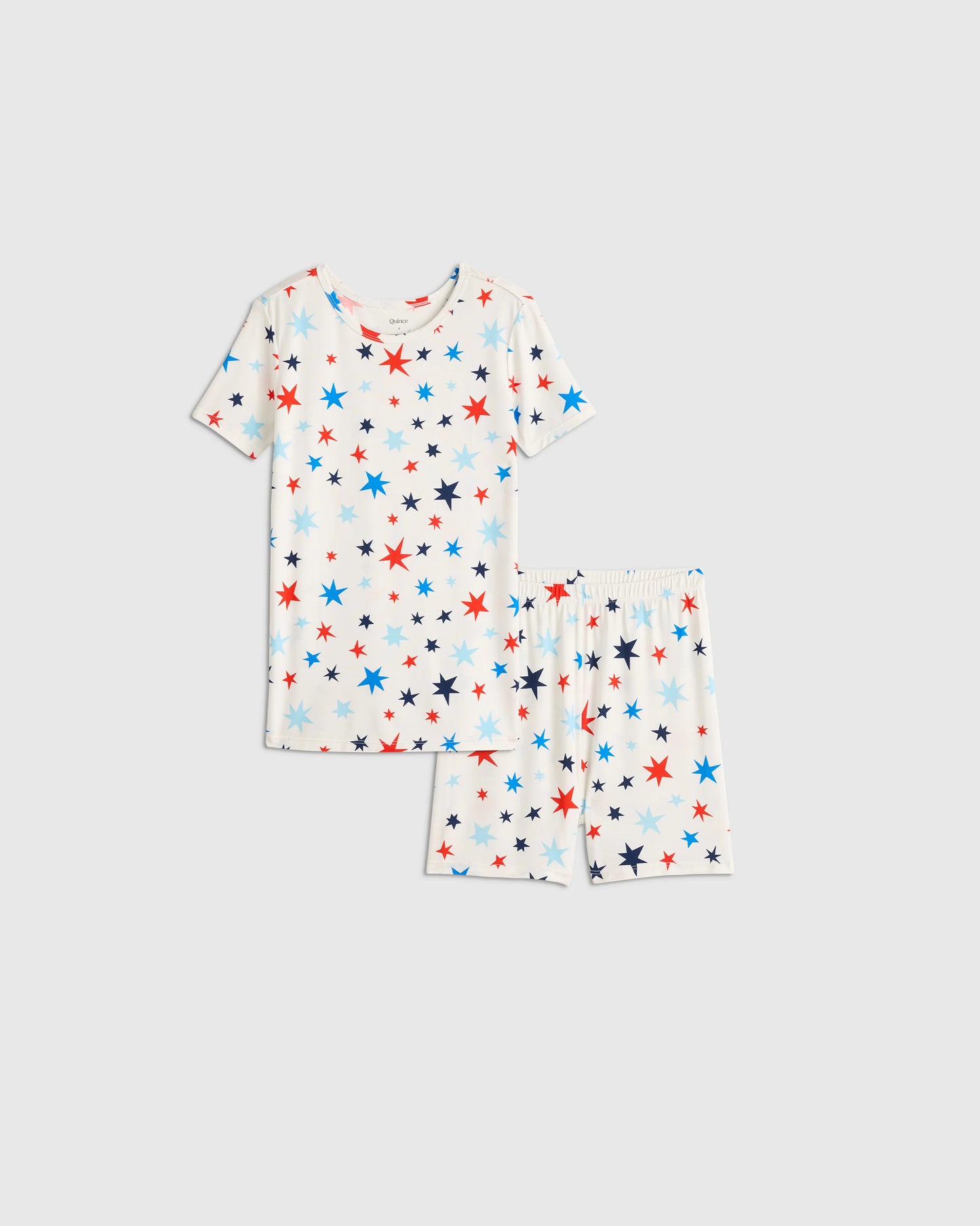 Bamboo Short Sleeve and Shorts Pajama Set - 2T / Lavender Hearts