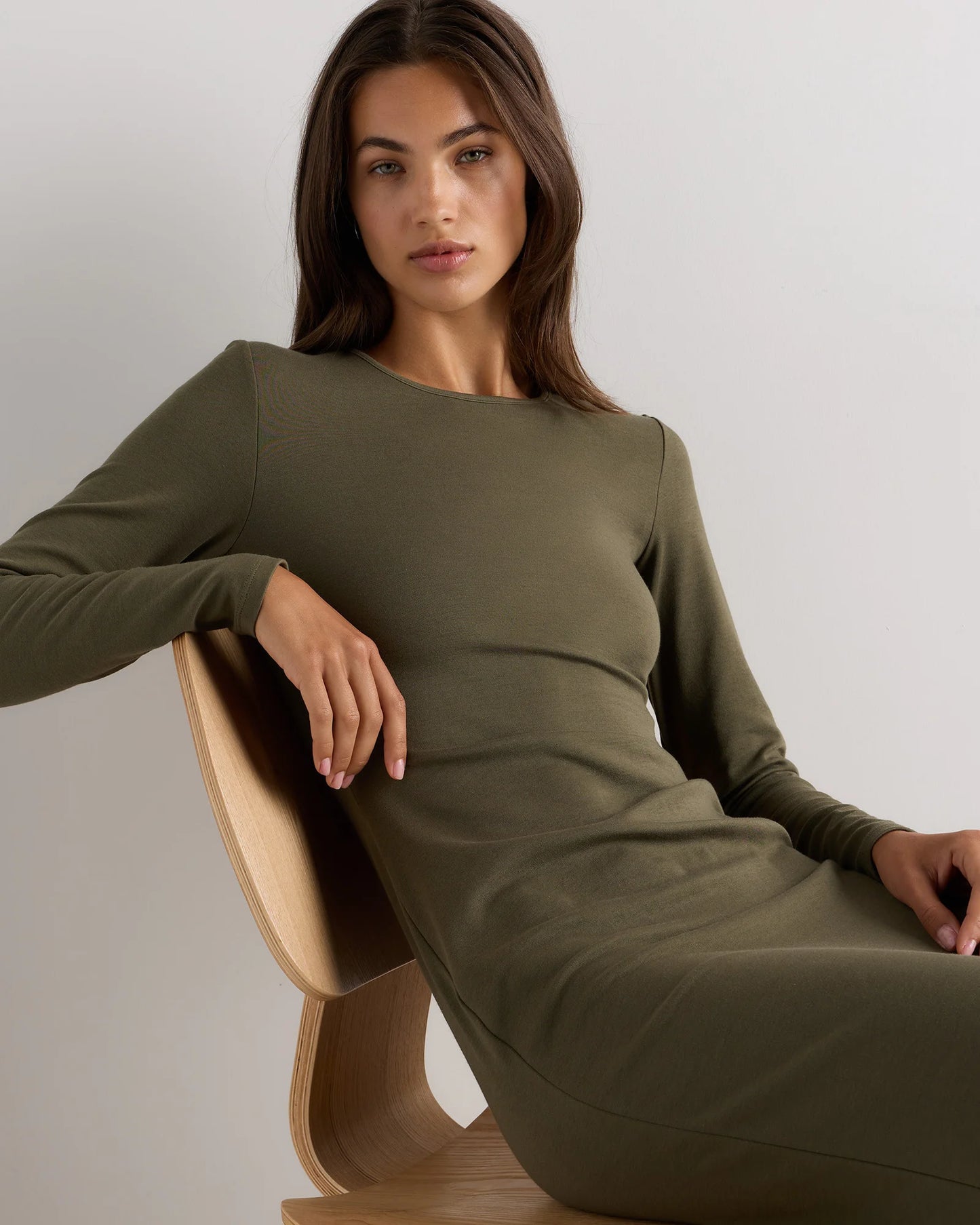 Long Sleeve Knit Maxi Dress - XS / Deep Navy