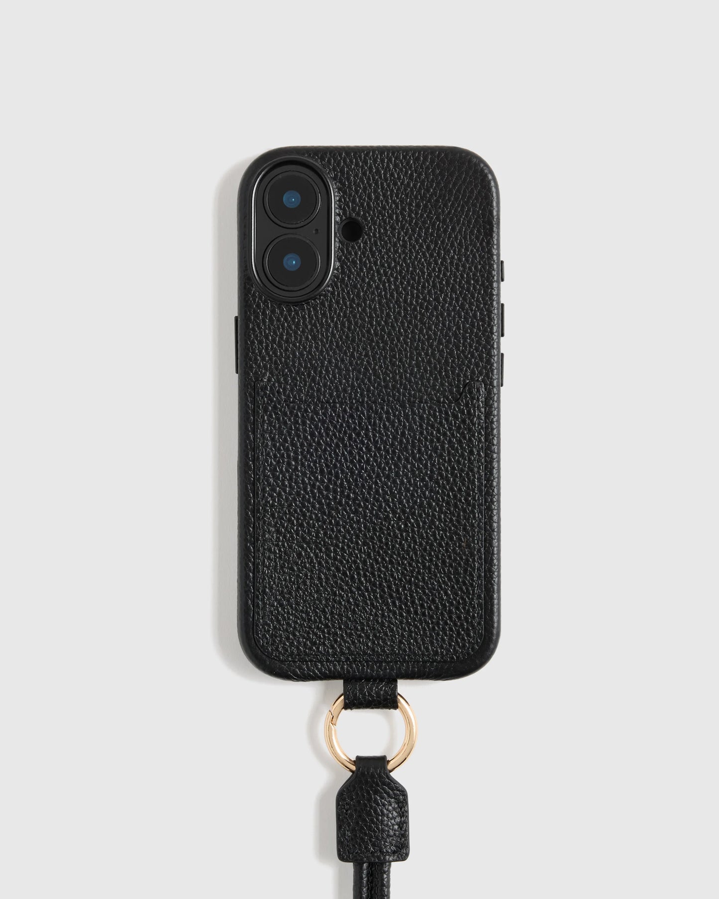 Italian Leather Phone Crossbody Case - 17 / Black