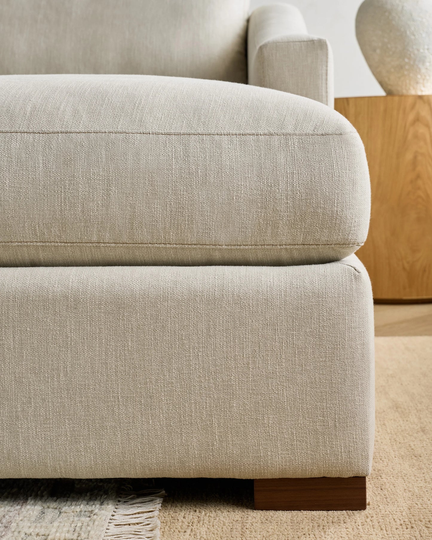 Hollis Slope Arm Chaise Sectional in Performance Velvet - 104" Right Arm / Spruce
