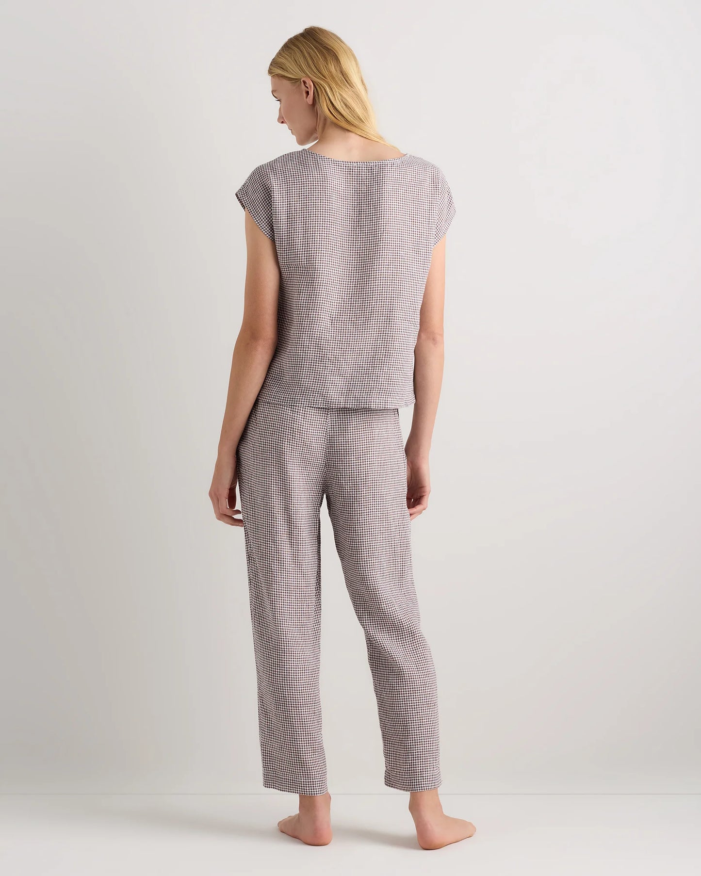 100% European Linen Pajama Set - XS / French Blue