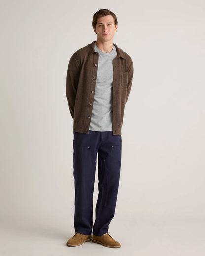 Mongolian Cashmere Button Down Sweater - S / Brown