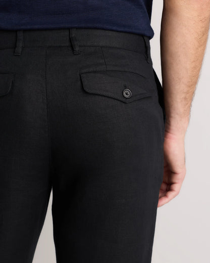 100% European Linen Trousers - 30X30 / Chambray Blue