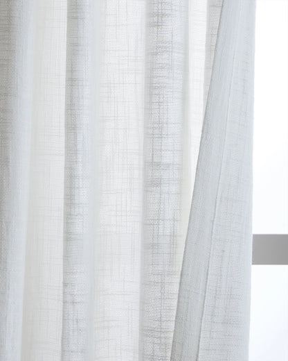 Cotton Sheer Curtain Set (Set of 2) - 48x84 / White