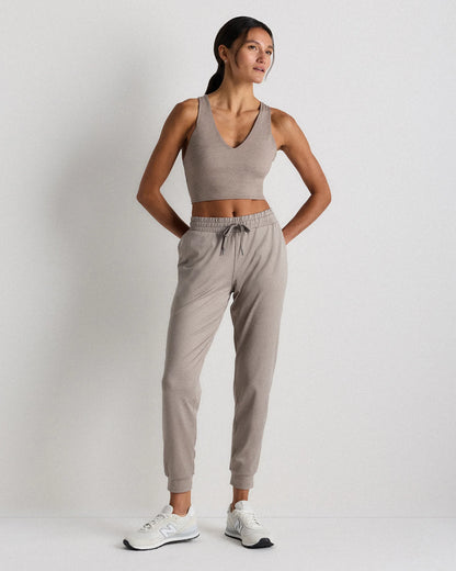 Ultra-Soft V-Neck Cropped Tank - XS / Heather Navy