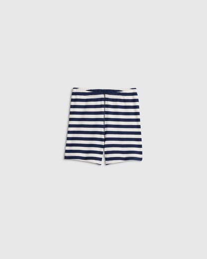 100% Organic Cotton Short Sleeve and Shorts Pajama Set - 2T / Navy Stripe
