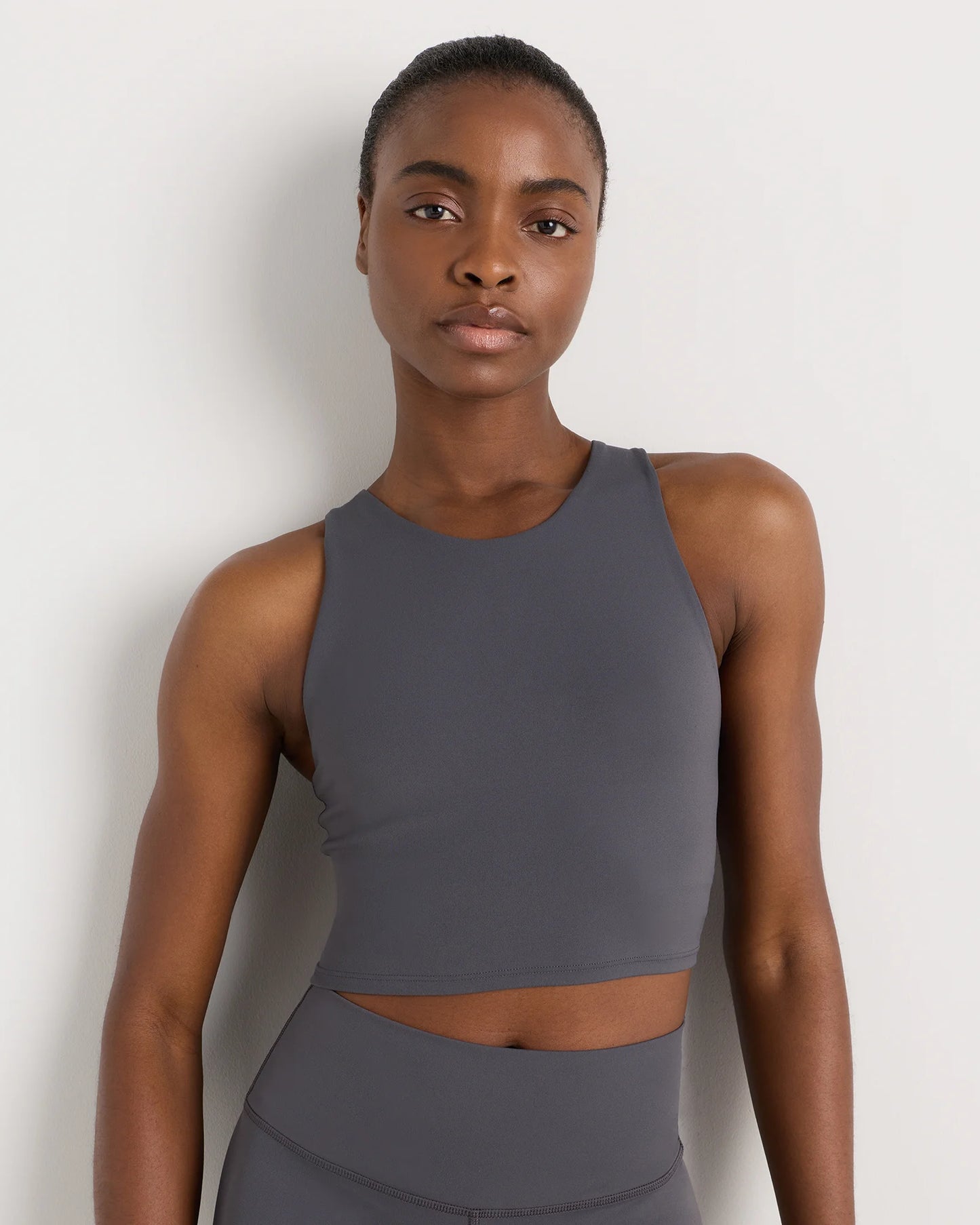 Ultra-Form High-Neck Cropped Tank - XS / Black Camo