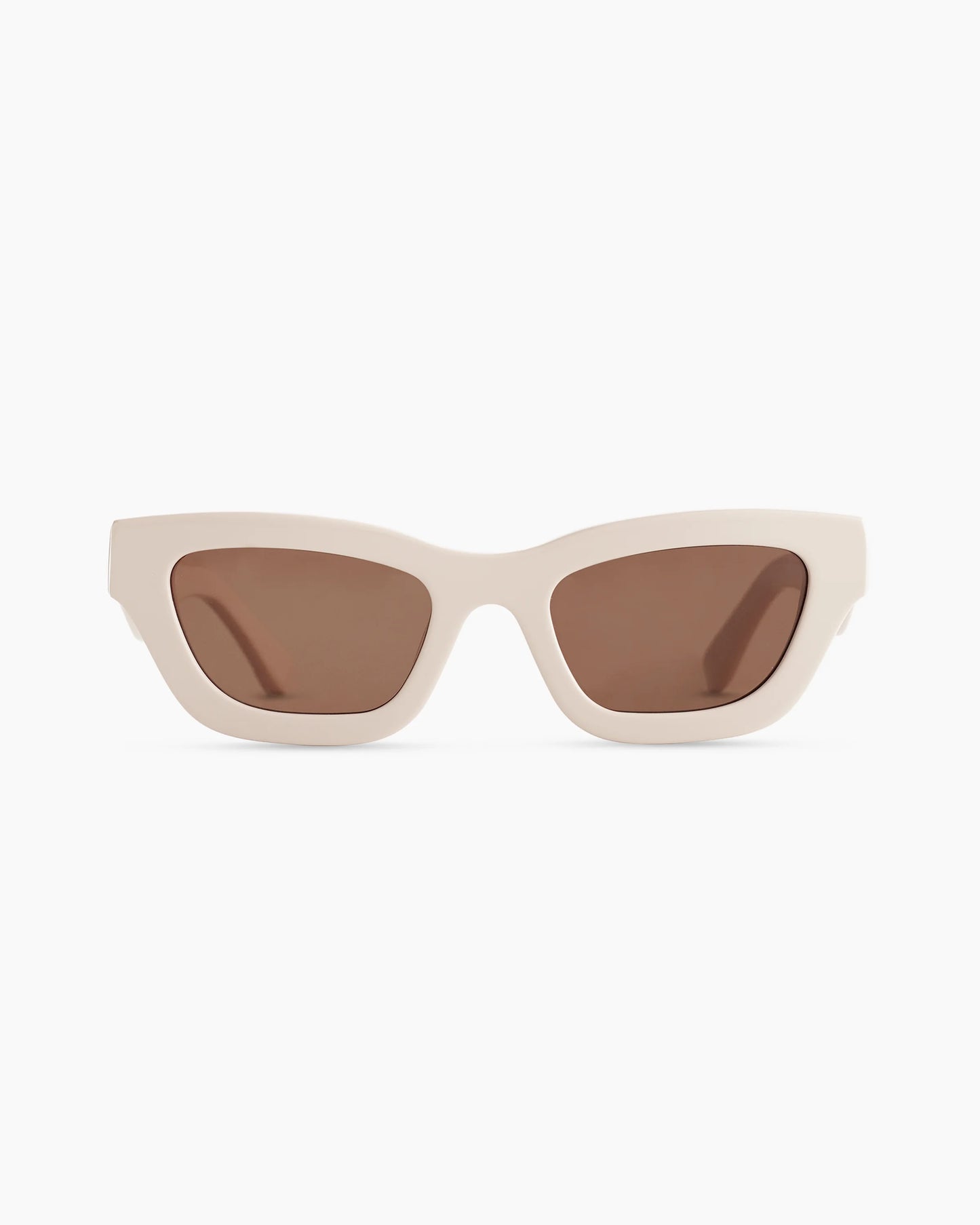 Jackie Polarized Acetate Sunglasses - One Size / Cream with Brown Lens