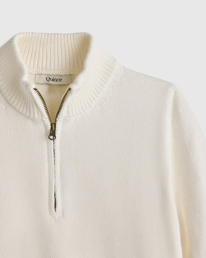 Boys 100% Organic Cotton Quarter-Zip Sweater - 2T / Navy
