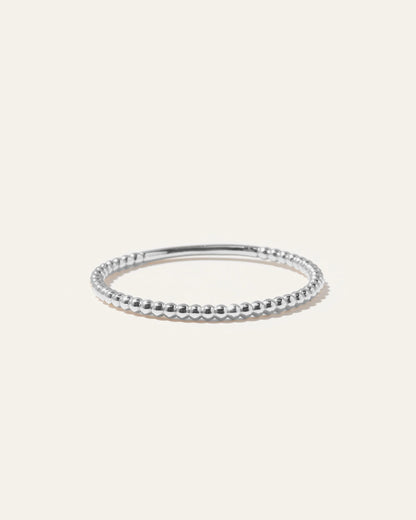 14K Gold Beaded Ring - 4 / Yellow Gold