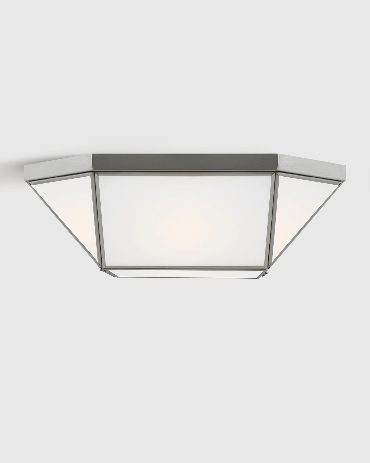 Geometric Steel Flush Mount - One Size / Silver