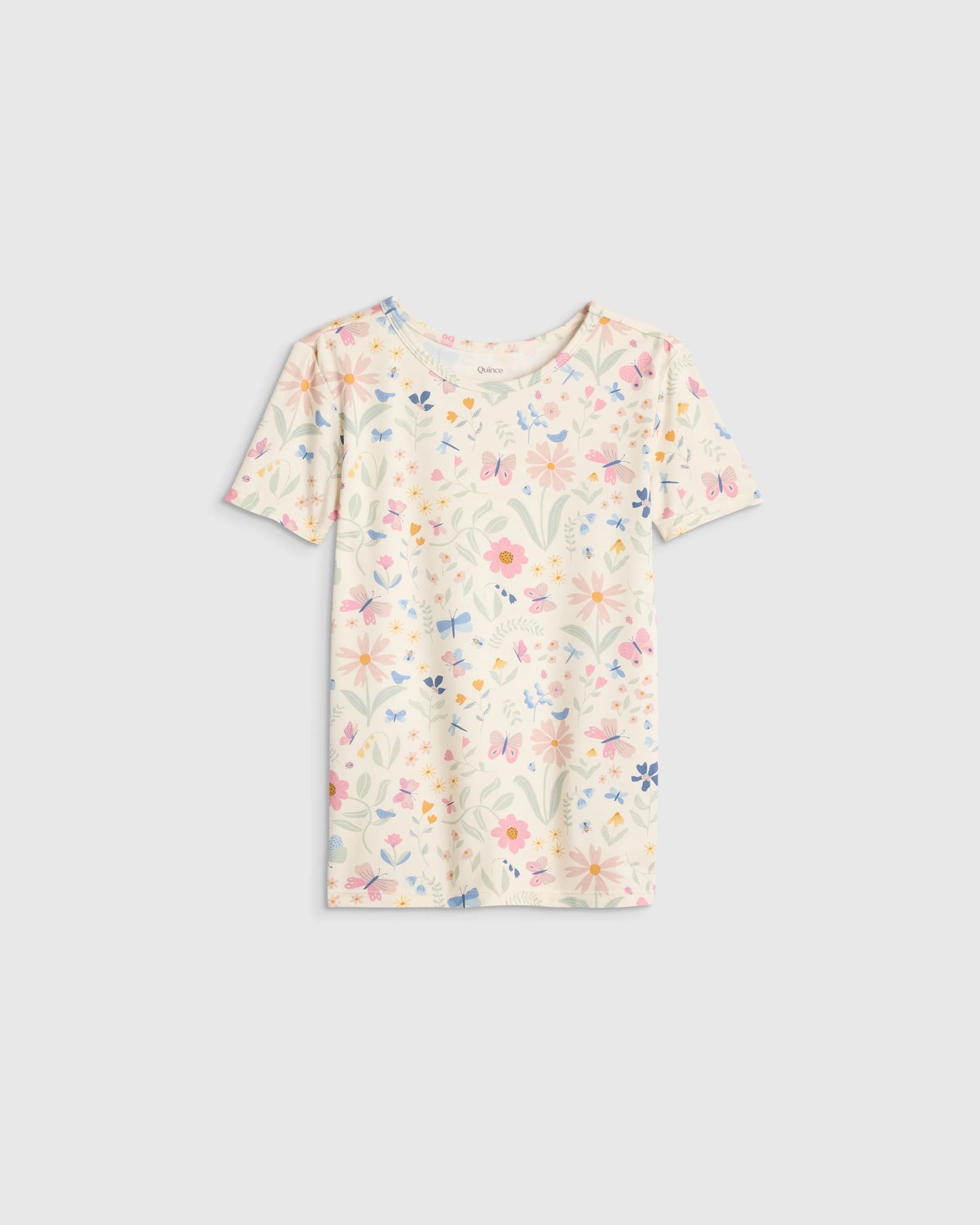 Bamboo Short Sleeve and Shorts Pajama Set - 2T / Lavender Hearts