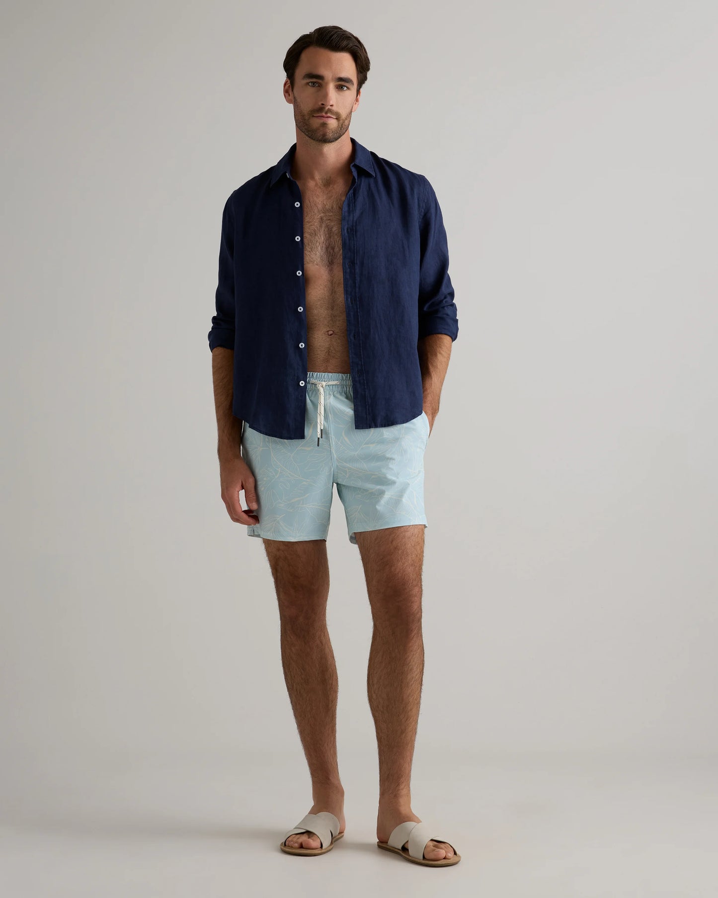 Italian Swim Trunks - 5.5" - XS / Navy Diamond Geo