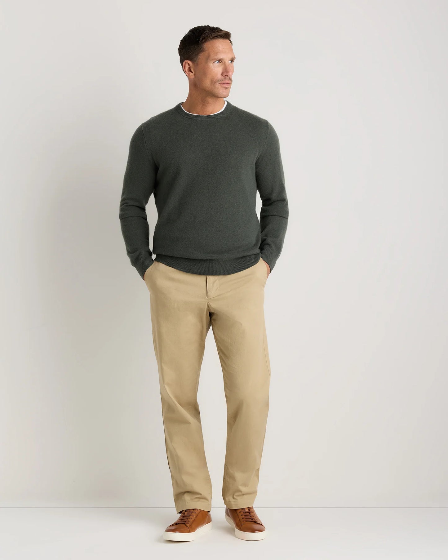 Mongolian Cashmere Crewneck Sweater - XS / Black