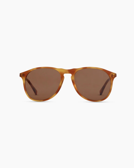 Wyatt Polarized Acetate Sunglasses - One Size / Clear Brown with Brown lens