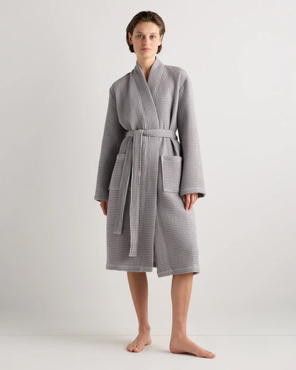 Organic Turkish Waffle Robe - XS / White