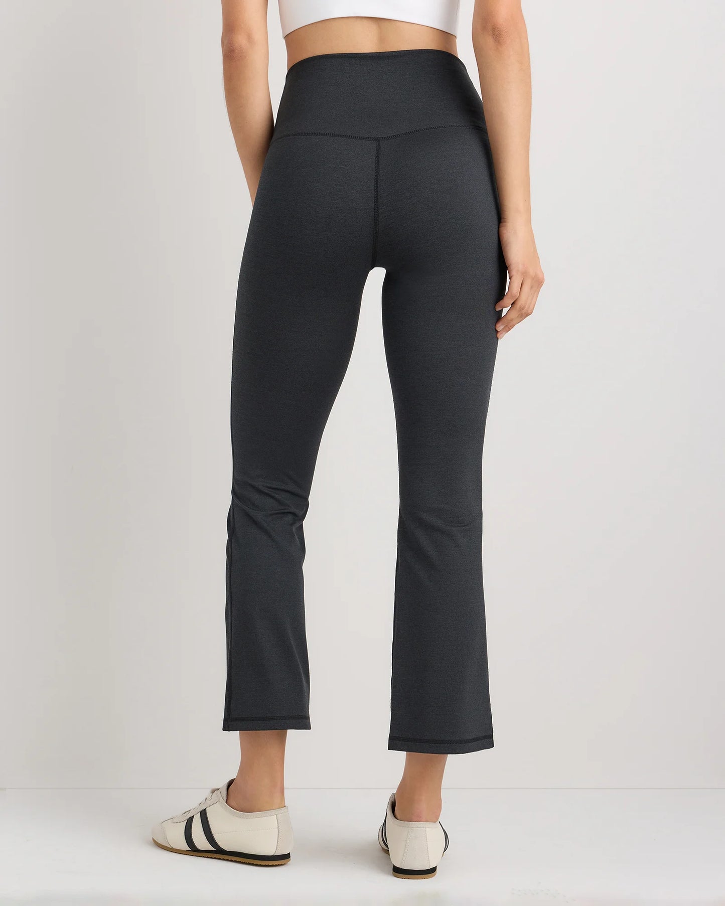 Ultra-Soft Cropped Bootcut Pants - XS / Heather Black