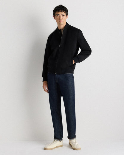 100% Mongolian Cashmere Bomber Jacket - S / Black