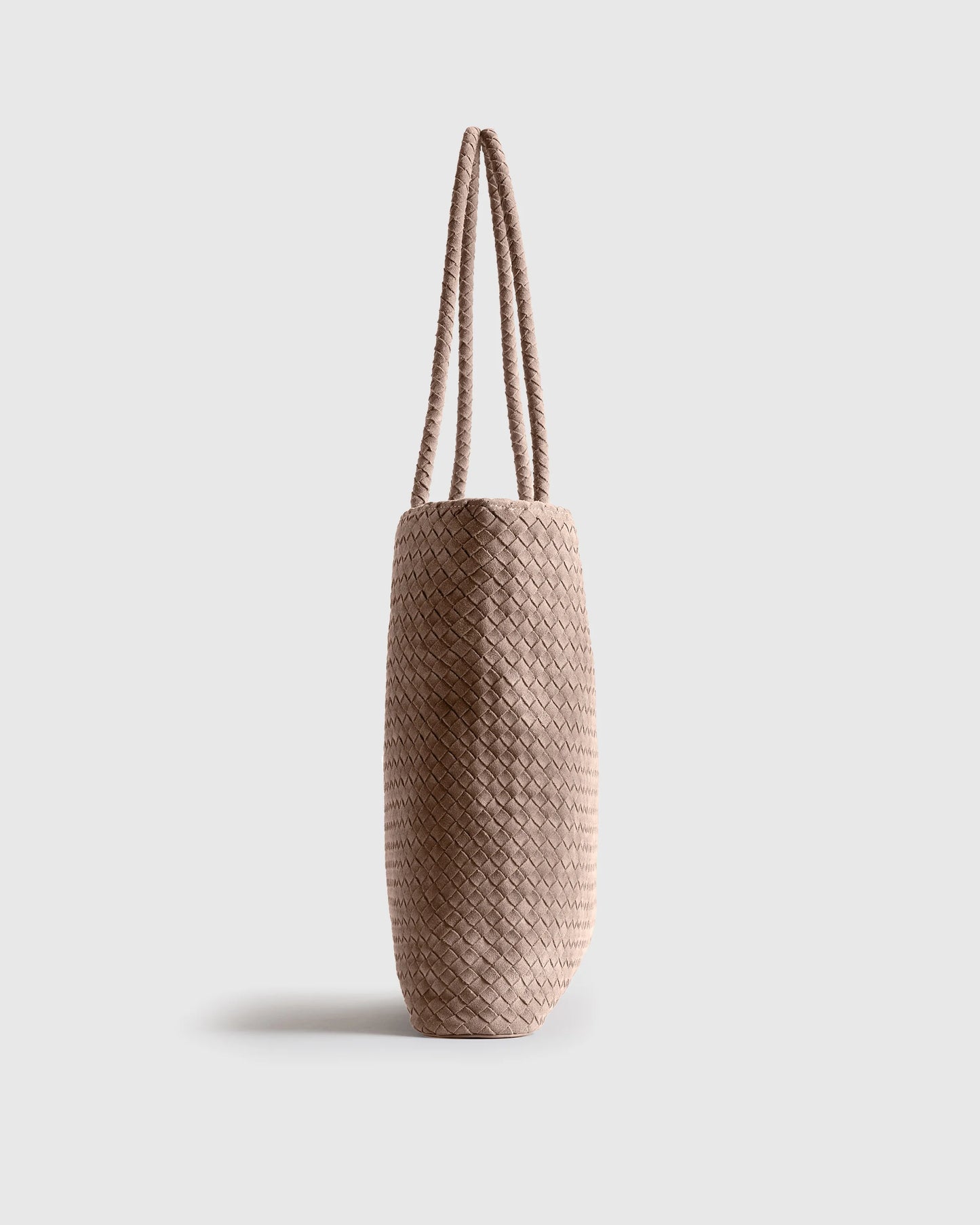 Siena Suede Handwoven Tote - One Size / Pebble