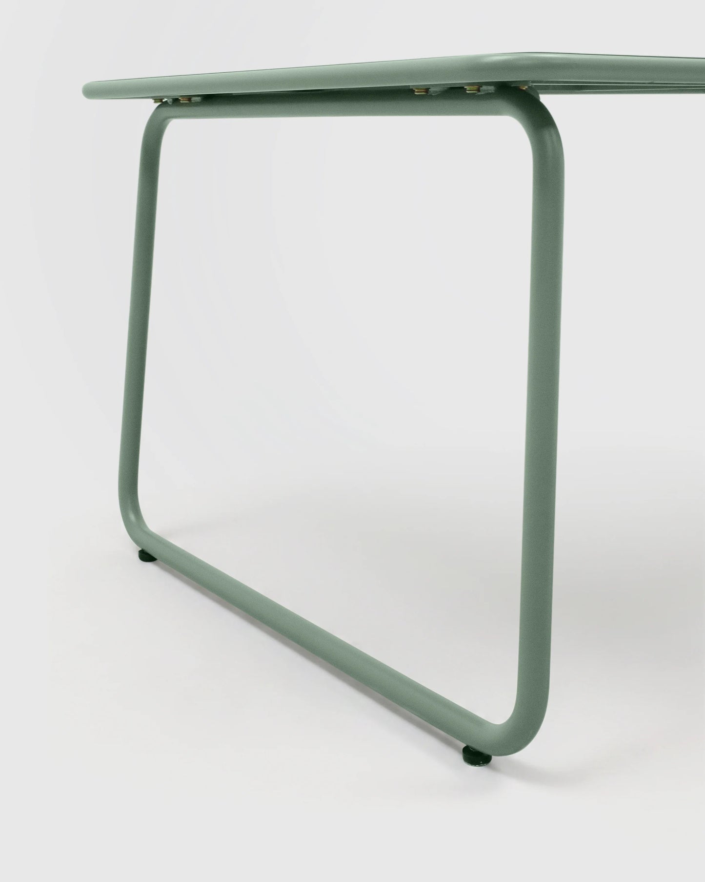 Powder-Coated Aluminum Outdoor Dining Table - One Size / Sage Green