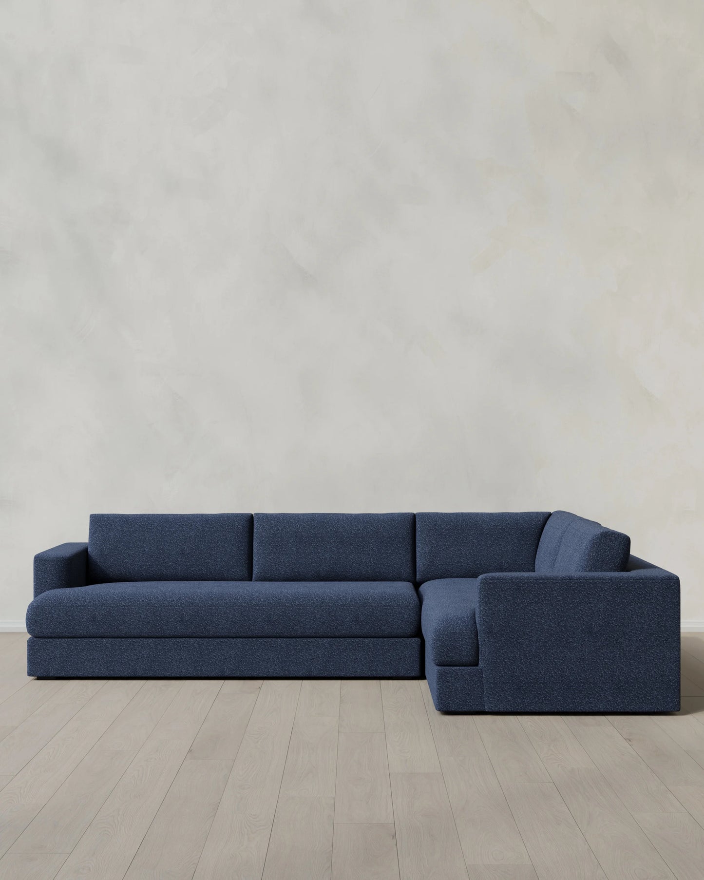 Sierra Curved Arm L Sectional in Performance Boucle - Right Arm / Mushroom