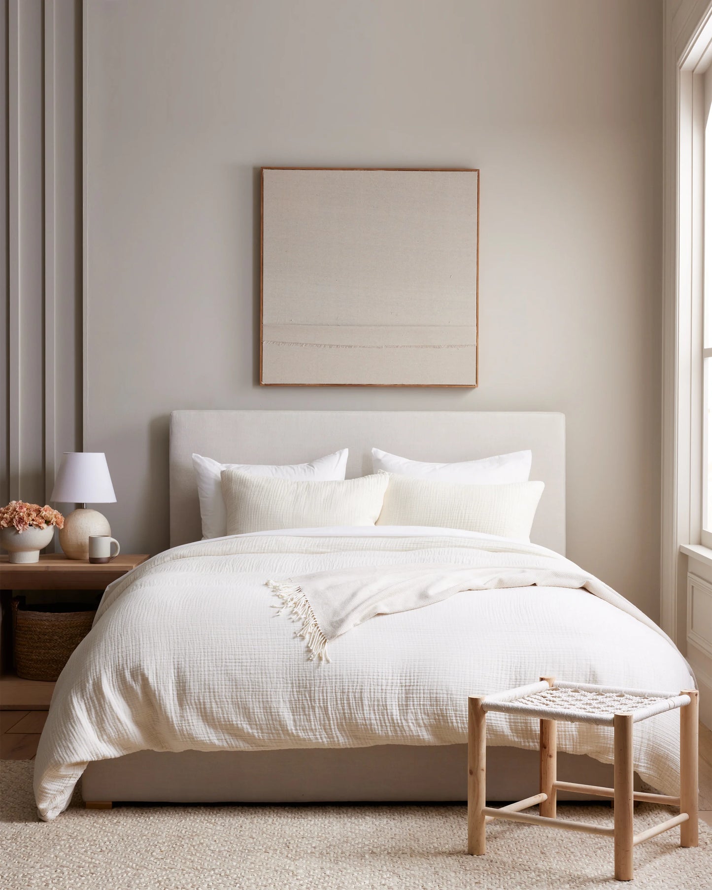 Organic Cotton Gauze Duvet Cover - Twin / Dried Sage