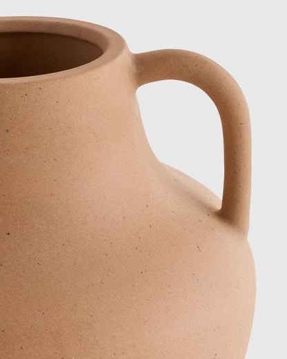 Handcrafted Artisan Ceramic Vase - One Size / Black