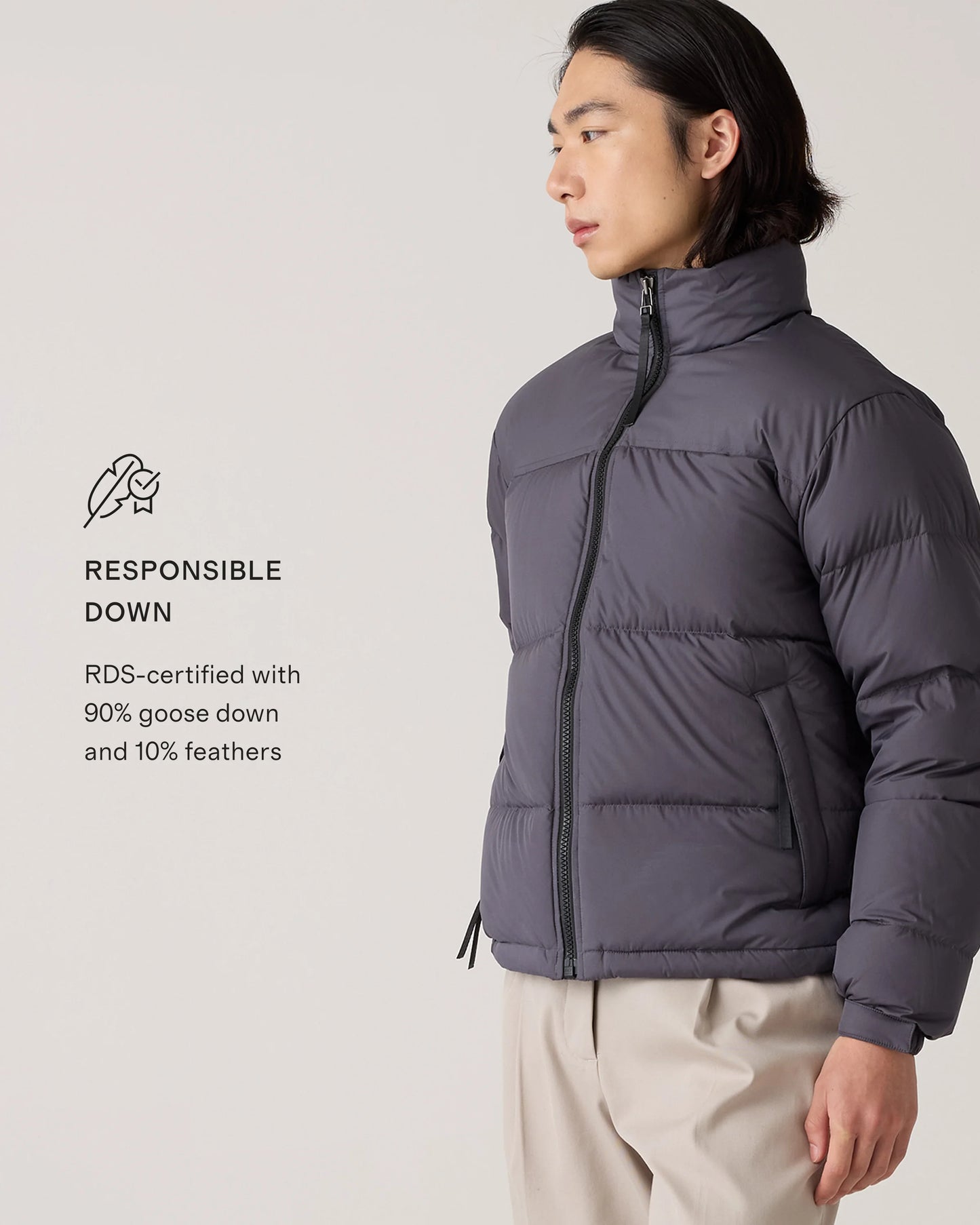 Responsible Down Puffer Jacket - XS / Carbon Grey