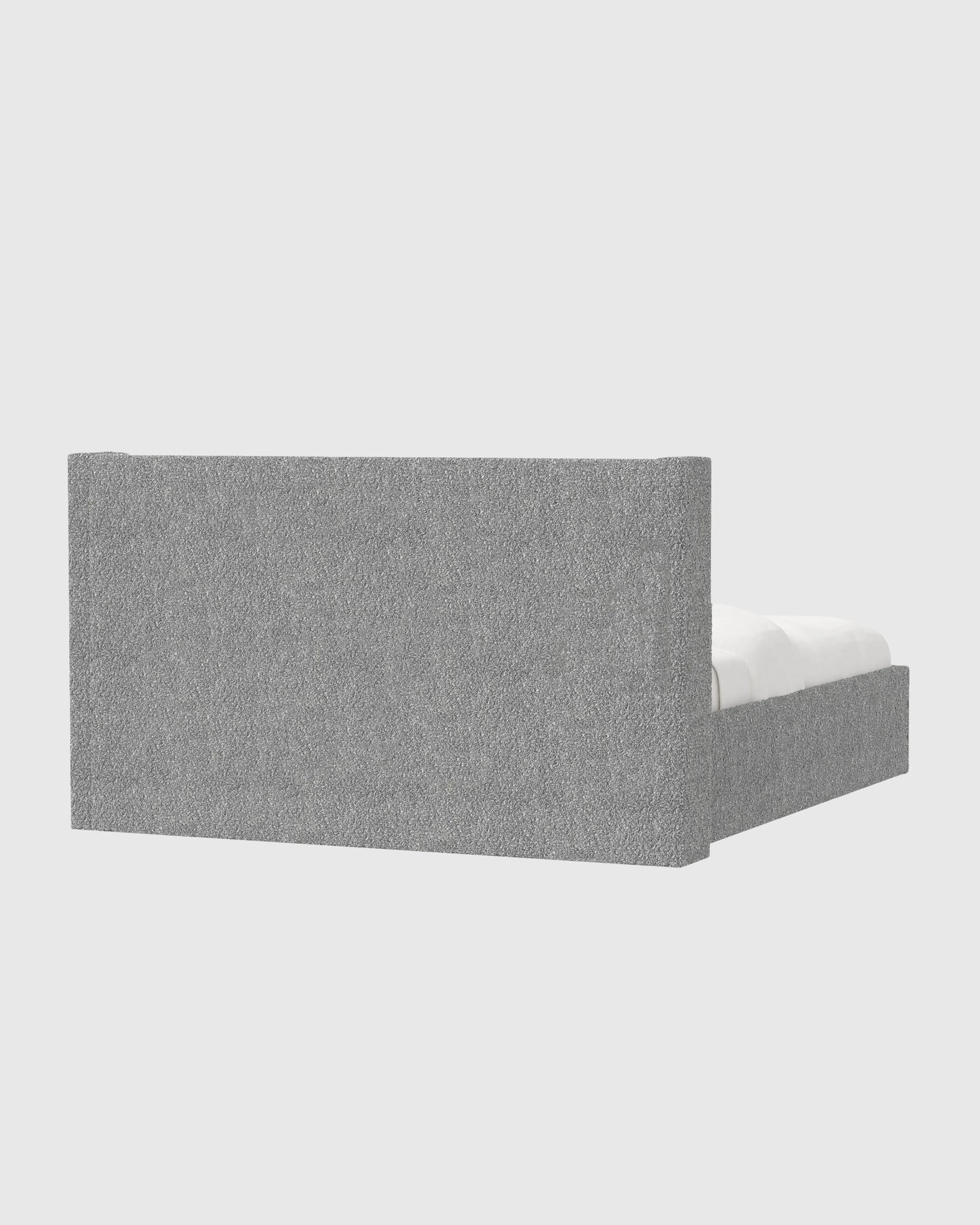 Plush Boucle Wingback Bed - Full / Ivory