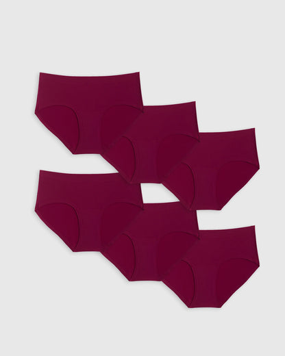 Invisible Bonded Brief (6-Pack) - XS / Plum