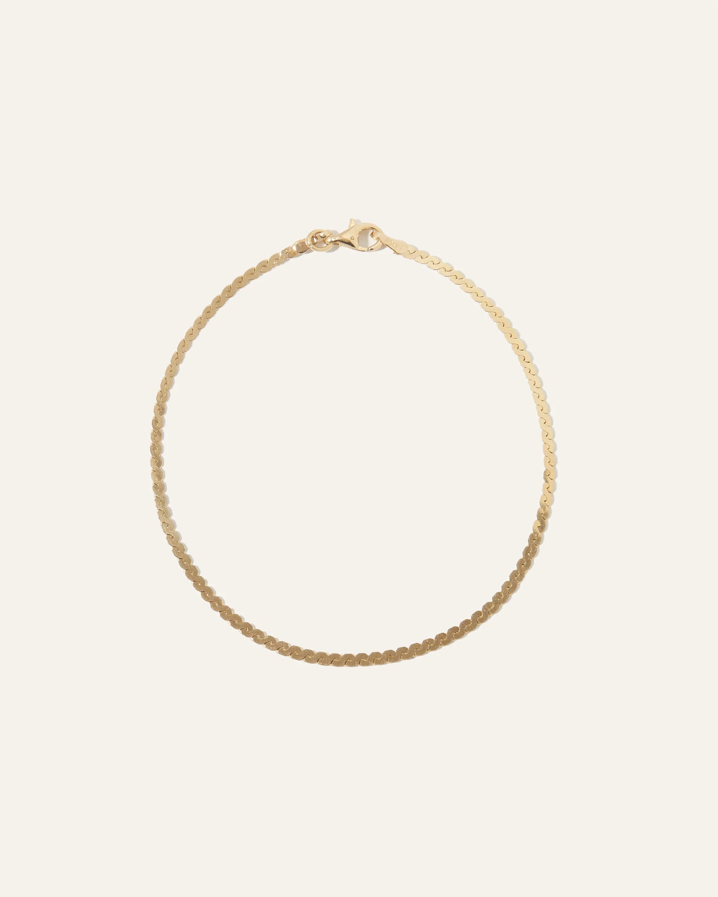 14K Gold Serpentine Chain Bracelet - One Size / Yellow Gold