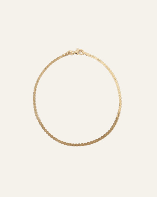 14K Gold Serpentine Chain Bracelet - One Size / Yellow Gold