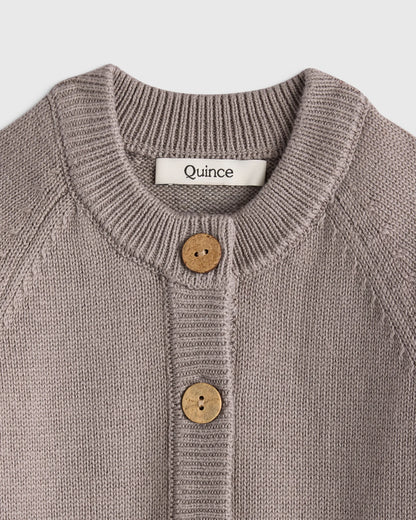 100% Organic Cotton Sweater Romper - 0-3M / Speckled Beige