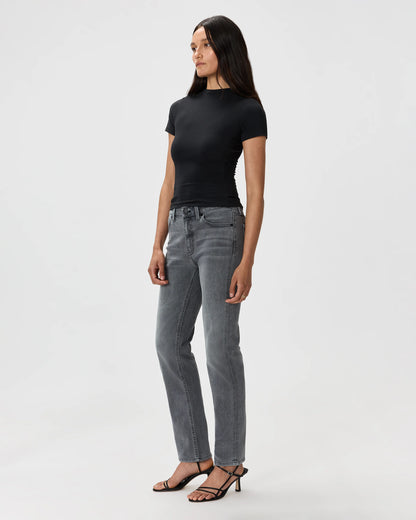Luna Stretch Slim Straight Jeans - 24 / Black