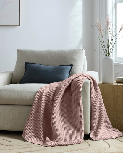 Organic Waffle Throw - 50x70 / Dried Sage