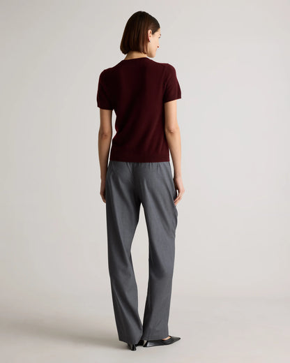 Mongolian Cashmere Tee - XS / Pale Custard Yellow